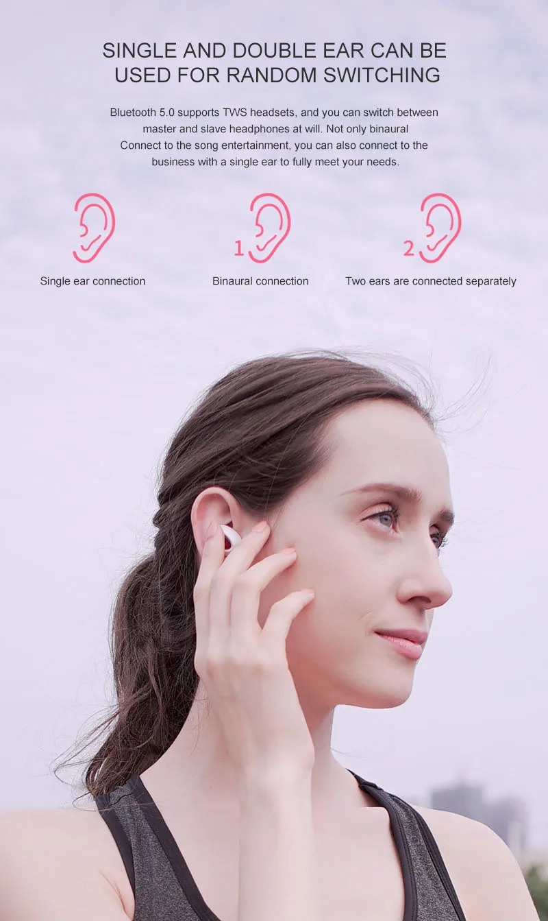 Беспроводная стереогарнитура Bluetooth W10 bluetooth-гарнитура Macaron bluetooth-гарнитура бинокулярная стереогарнитура TWS15 метров передача
