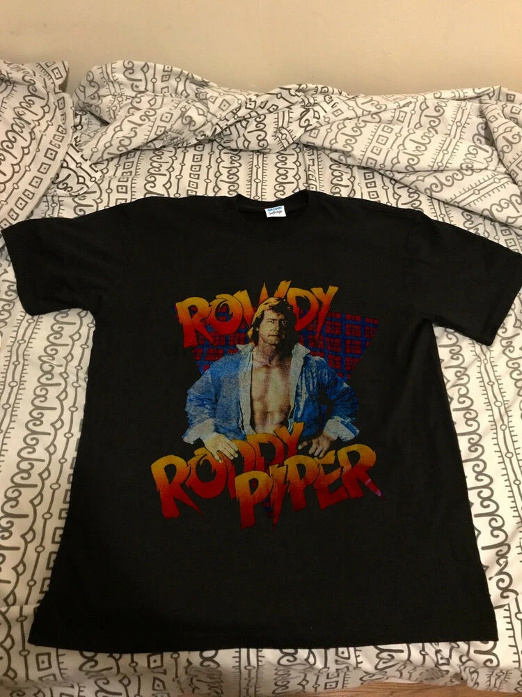 Винтажная рубашка 1992 Rowdy Roddy Piper wrest Reprint | Мужская одежда
