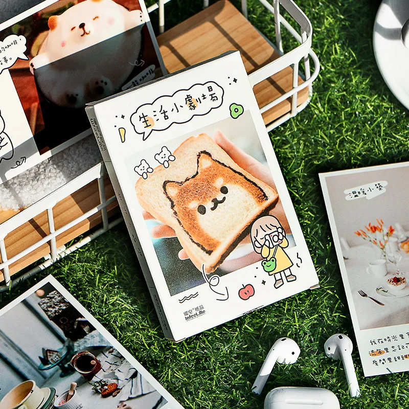 

30 Pcs/Set Creative Life Small Theater Series Postcard Cartoon Greeting Cards Message Card Xmas and New Year Gift