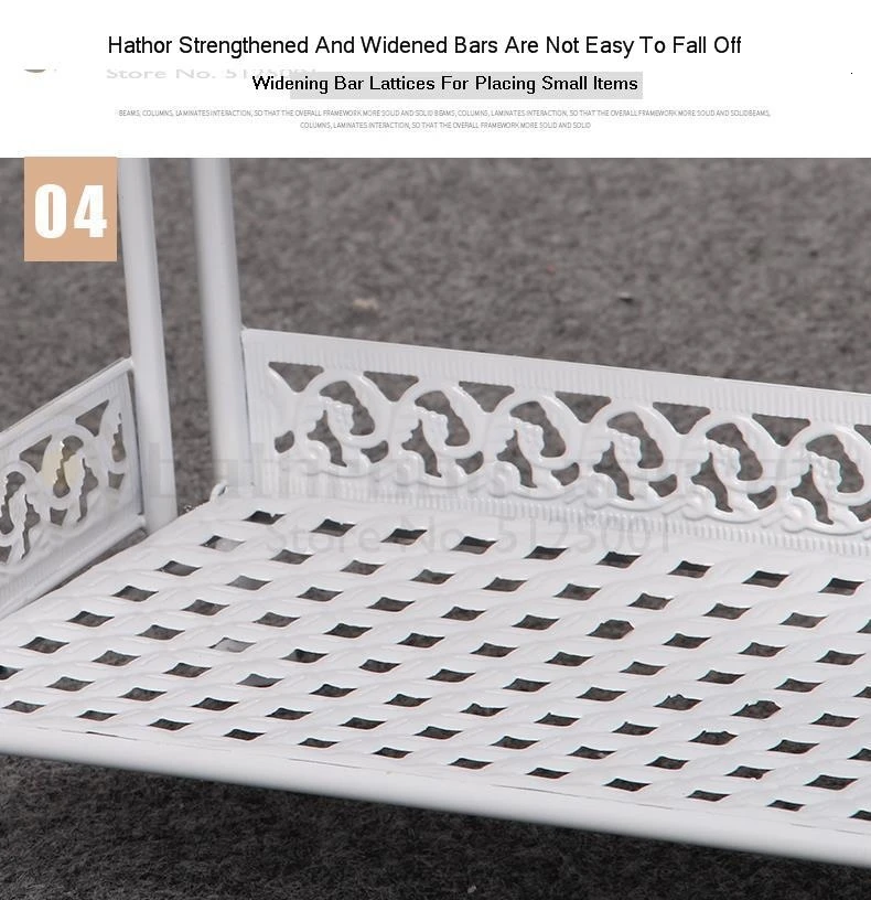 Bathroom Shelf Floor-standing Toilet Bathroom Wrought Iron Multi-layer Shelf Bedroom Kitchen Balcony Storage Shelf
