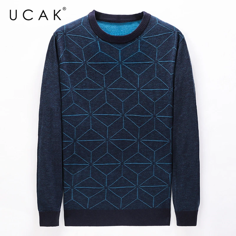

UCAK Brand Casual O-Neck Long Sleeve Sweaters Pull Homme 2020 Autumn Winter New Arrivals Streetwear Sweater Men Clothing U1095