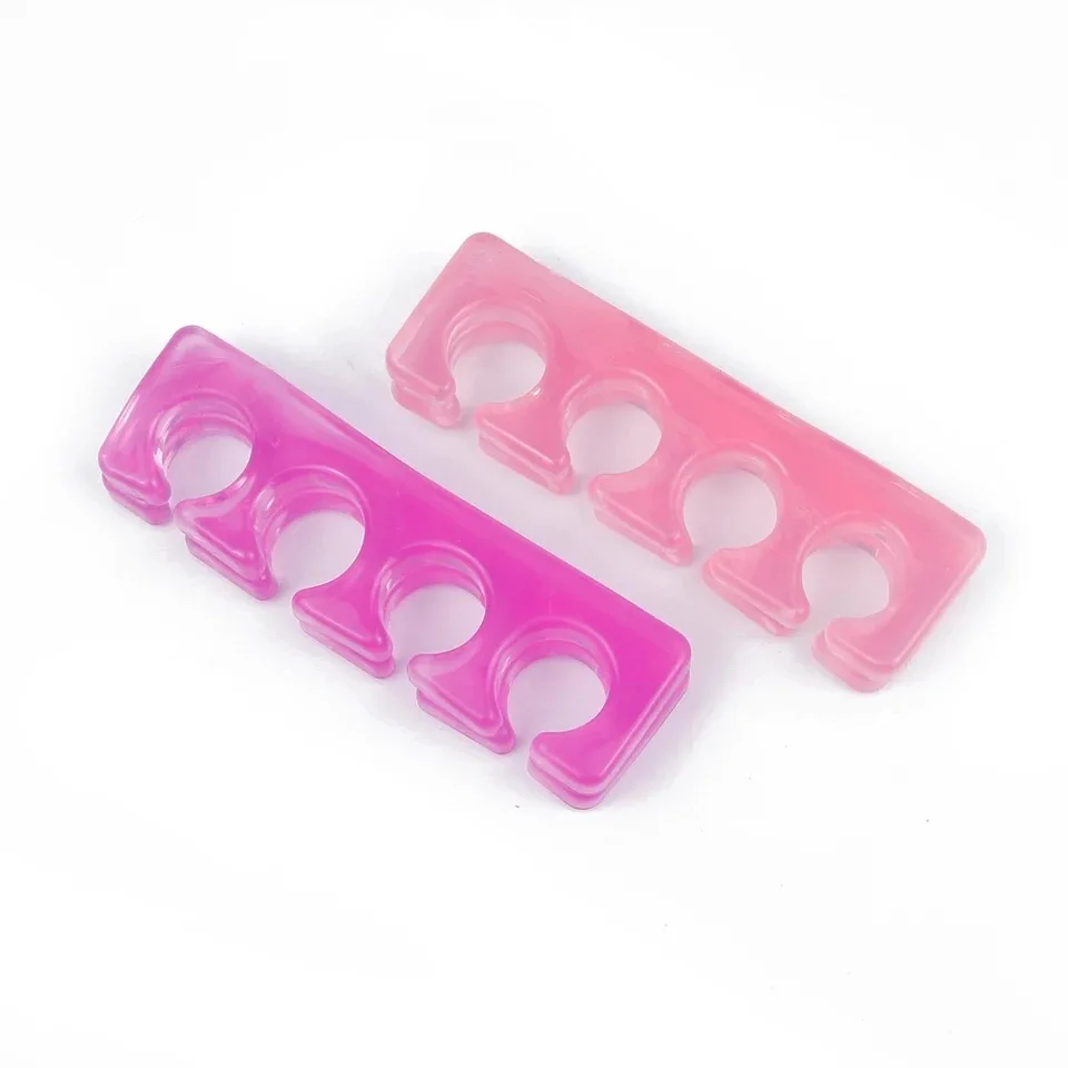 2Pcs  Silicone Soft Form Toe Separator  Finger Spacer Flexible Soft Silica For Manicure Pedicure Nail Tool Random Color  (11)