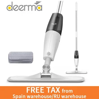 В Deerma распыления воды Sweeper Mijia половина из углеродного волокна кисти, чтобы протереть пыль 360 Вращающийся Вал 350 мл восковая Швабра бак