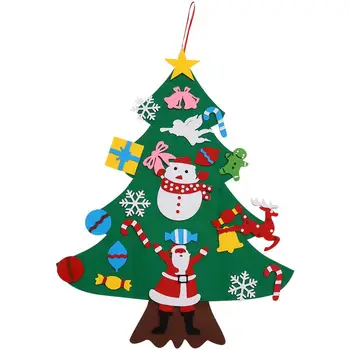 

1set Christmas Tree Decorative Felt Christmas Tree Hanging Christmas Tree Felt Tree Decor For Christmas Festive Party