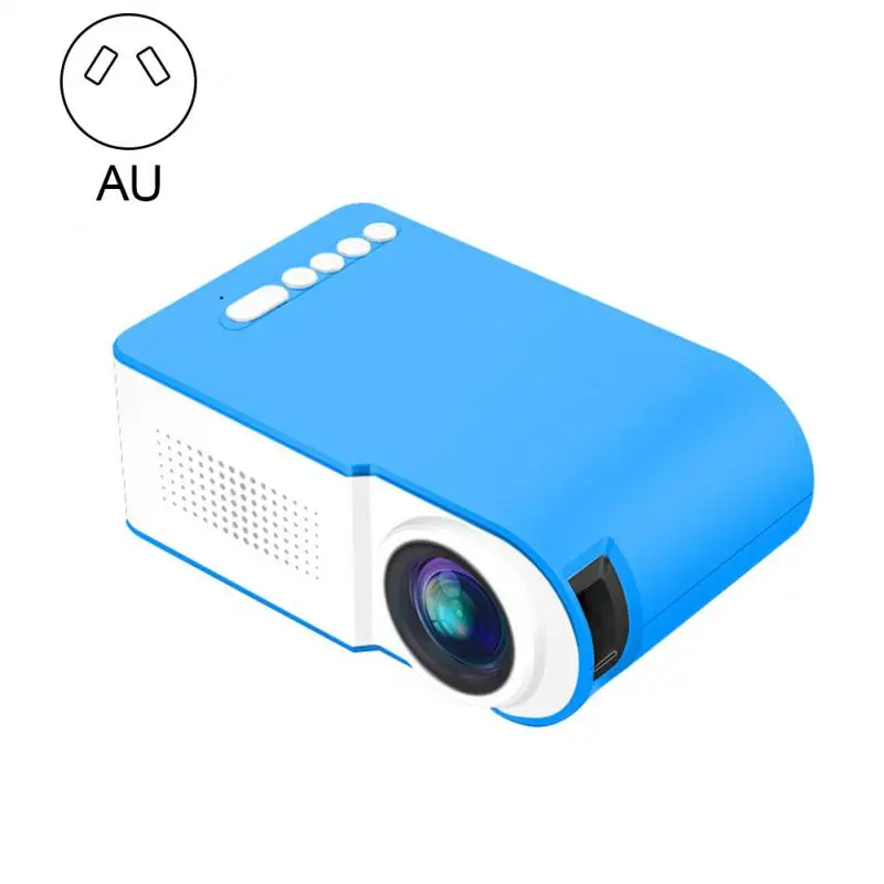 3D мини-проектор для домашнего кинотеатра, ЕС, США, Великобритании, AU Plug, портативный многофункциональный видеопроектор 1080 P, аксессуары для видеопроектора - Цвет: blue AU Plug