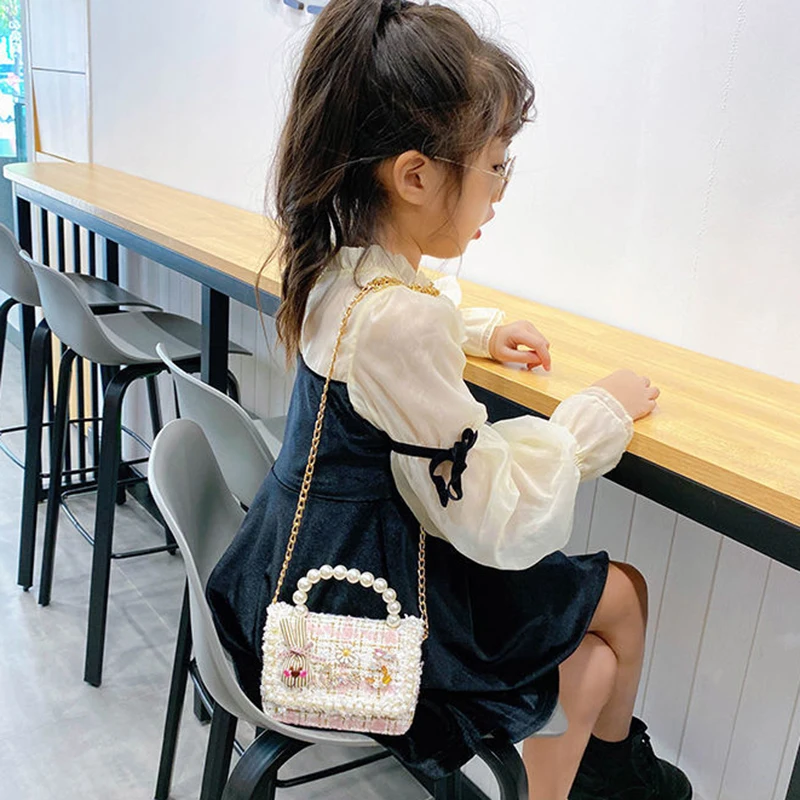 Kid's Shoulder Bags Bow Cross-body Sweet Girls Kawaii Peals Fashion Mini  Princess Handbags Beading Top-handle Children Coin Bag - Shoulder Bags -  AliExpress