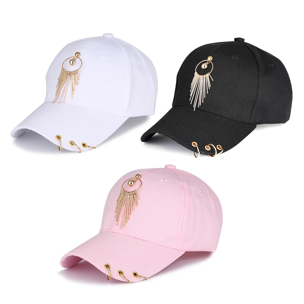 K Pop бейсбольная кепка с кисточками и золотыми кольцами, мужская Кепка с козырьком, модная шляпа для папы, рождественский подарок для друзей, баскетбольные кепки