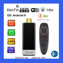 X96S 4K tv Stick Android 9,0 Мини ПК 4 ГБ 32 ГБ Amlogic S905Y2 четырехъядерный 2,4G& 5 ГГц двойной Wifi BT4.2 1080P H.265 Miracast tv Dongle