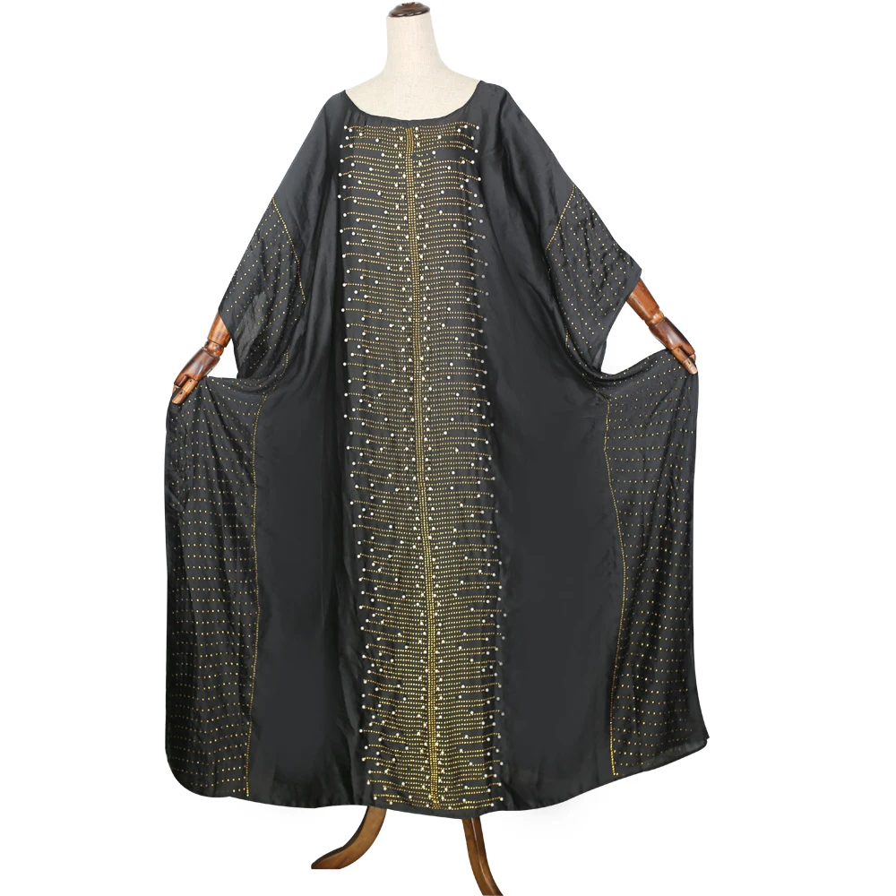 Абая(Бангладеш) халат для женщин турецкий кафтан abaya Дубай мусульманский хиджаб элегантное платье шарф Исламская одежда арабский djellaba - Цвет: Черный