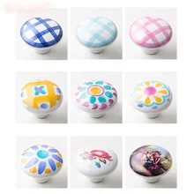 clown Cupboard Knobs Rural Ceramic Handles Nordic Style Children Room Wardrobe Knobs Kitchen Garden Door Handle Modern Cabinet