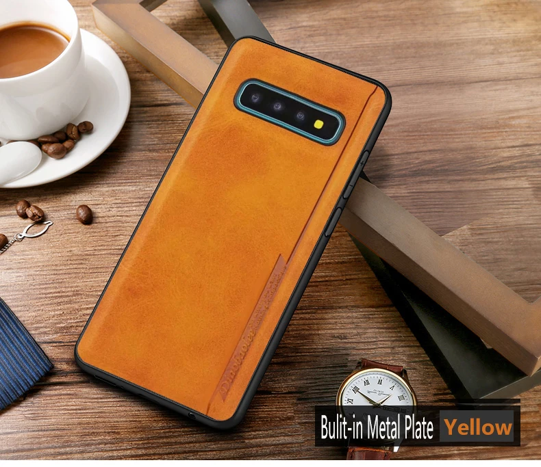 FM. HGQ роскошный магнитный автомобильный чехол-держатель для samsung Galaxy S10 S9 S8 Plus чехол для телефона чехол для samsung Galaxy S10 E тонкий из искусственной кожи чехол