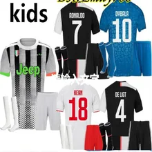 Juve/футболка для футбола, коллекция года, заплатка, одежда juvees, Детский комплект+ носки, футболка для футбола DE LIGT Ronaldo, Детский костюм, 19, 20