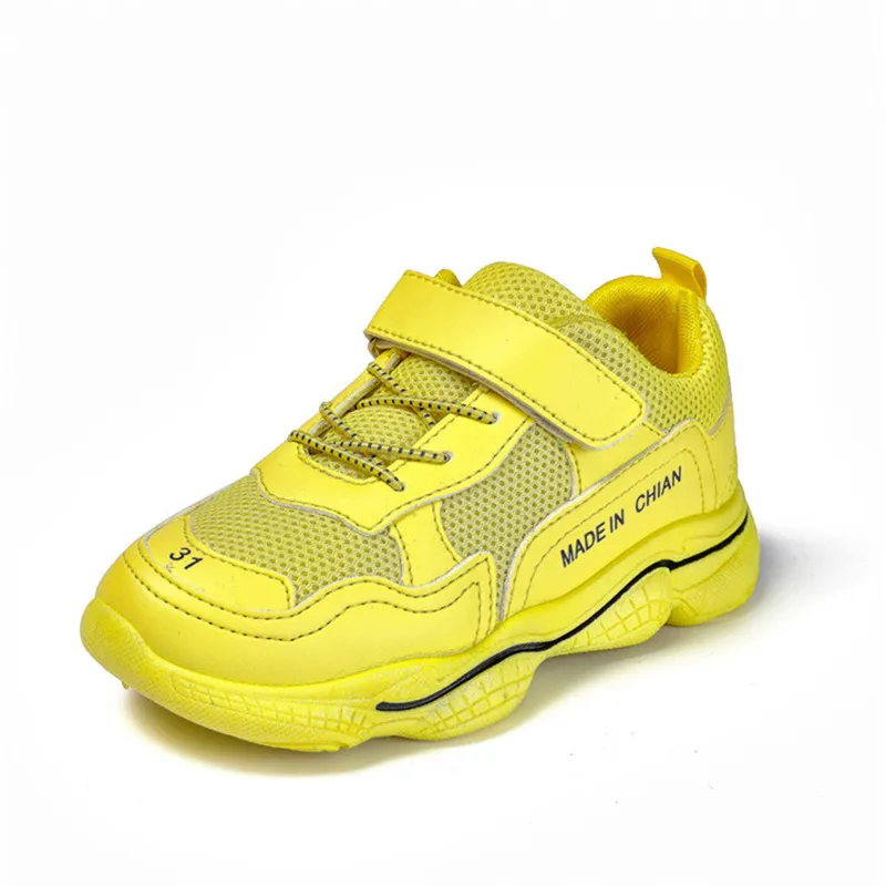 Yellow Tenis Masculino; детская обувь; кроссовки для девочек; Basket Enfant Kinder Schoenen Sapatilha Infantil Menina ayakaabi; детская парусиновая обувь - Цвет: Yellow
