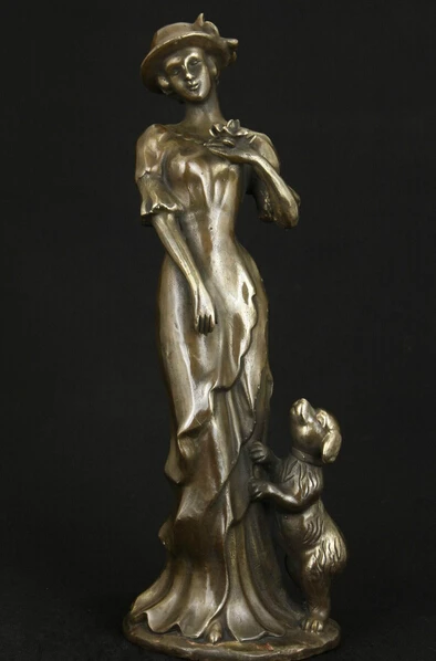 girl and dog ornament