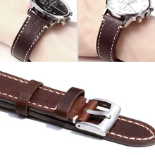 Leecnuo кожа Ремешки для наручных часов 20 мм 22 мм черный темно-коричневый для женщин и мужчин из воловьей кожи ремешок ремень с пряжкой из нержавеющей стали