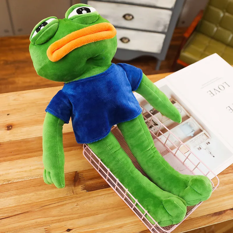 Hot New 1pc 50-90cm CuteMagic Expression Pepe The Frog Sad Plush 4chan Meme Dolls Stuffed Animal Toy Kawaii Gift for Girls Kids