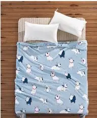 Blue Bull Terrier 2 разных цвета бультерьер/Полярный медведь печатные фланелевые тканевое одеяло также Отрегулируйте для детской кровати покрывало - Цвет: Blue Bull Terrier