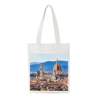 

SCCFMM Korea Fashion Casual Tote Bag Ulzzang Muslim Church Print Harajuku Vintage Canvas Women Ins Female College Shoulder Bag