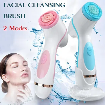 

Frequency Silicone Facial Cleansing Brush Blackhead Removal Acne Cleanser Machine USB Rechargeable Face Washing Brush Device
