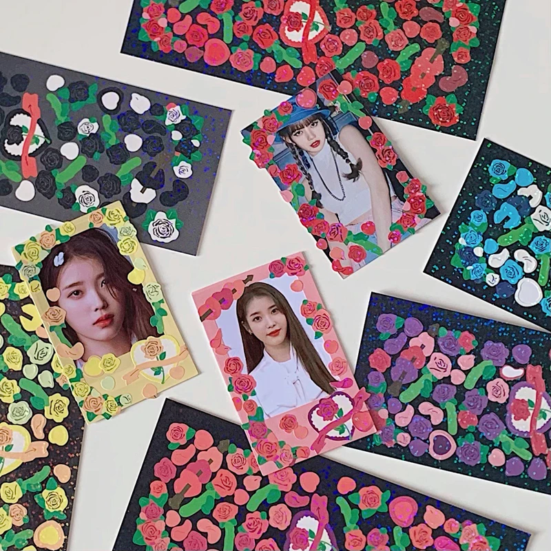1 шт. Ins с цветочным принтом розы лазерный наклейки красивые Водонепроницаемый