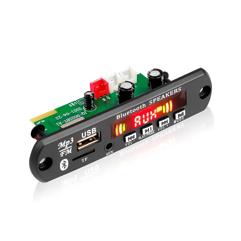 Автомобильный MP3-плеер Bluetooth V5.0 USB-модуль записи FM-радио динамик | Электроника