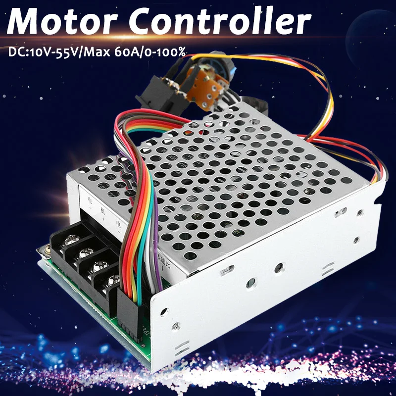 Контроллер скорости двигателя DC 10 V-55 V CW CCW Реверсивные переключатели с цифровым дисплеем Hot L5#4