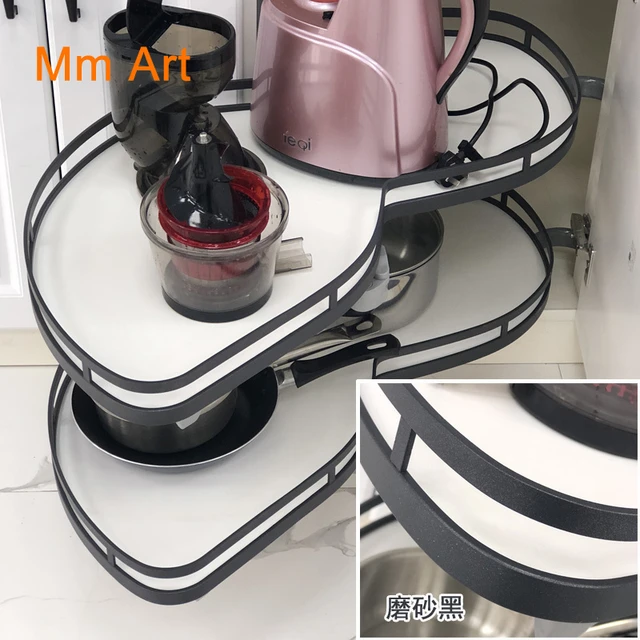 Kitchen cabinet corner baskets Multi-function storage rack corner racks  small monster pull basket turntable saucer - AliExpress