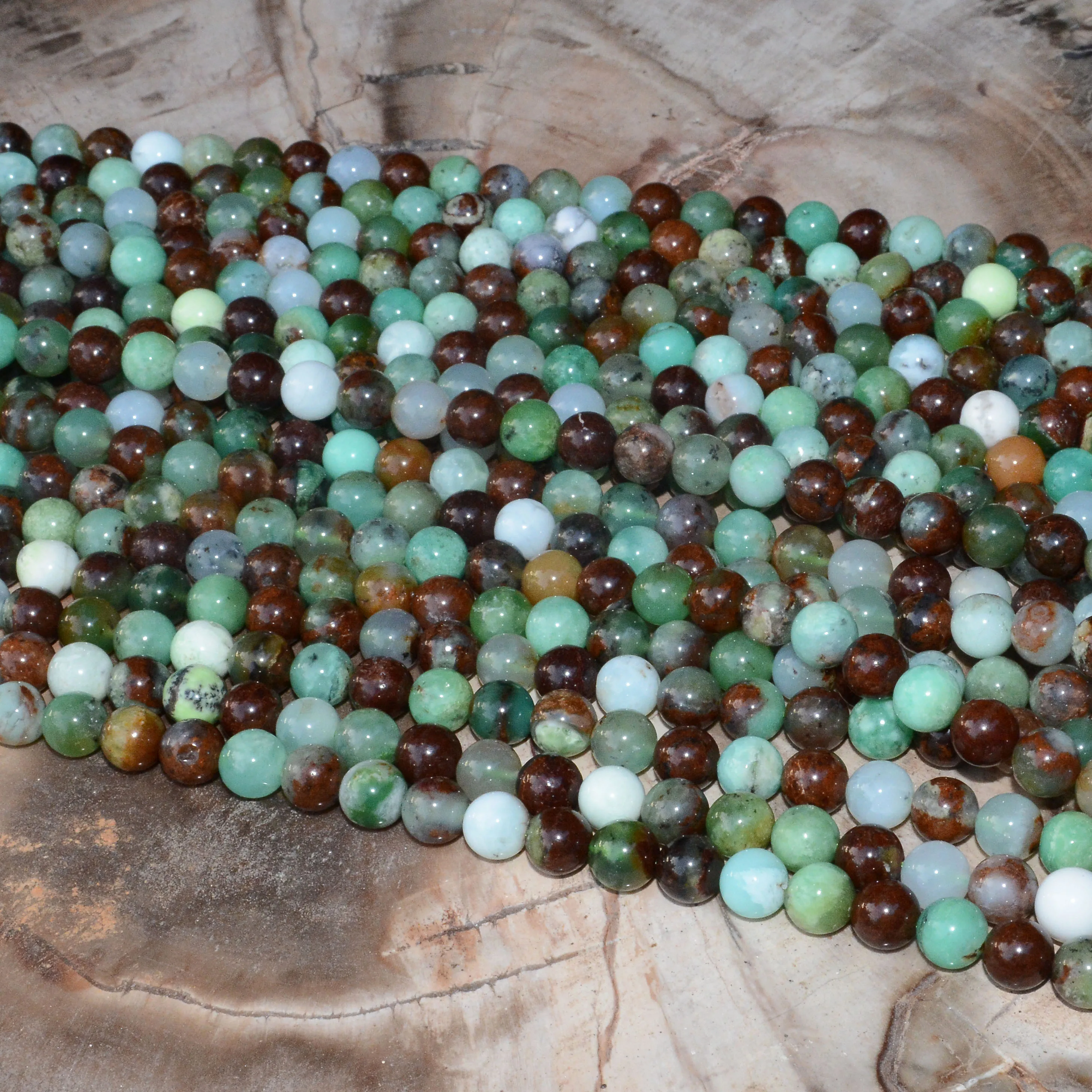 Натуральный Chrysoprase/Chrysoprasus Свободные Круглые бусины 6 мм, 8 мм