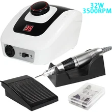 Электрическая дрель для ногтей 30 Вт 35000 об/мин, набор станков для педикюра, оборудование для маникюра