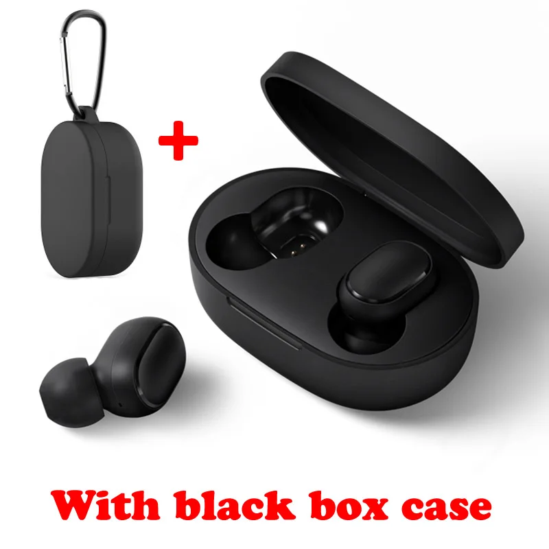 Xiaomi Redmi Airdots True беспроводные bluetooth наушники TWS 5,0 xiaomi Air Airdots pro гарнитура DSP с микрофоном - Цвет: with black case