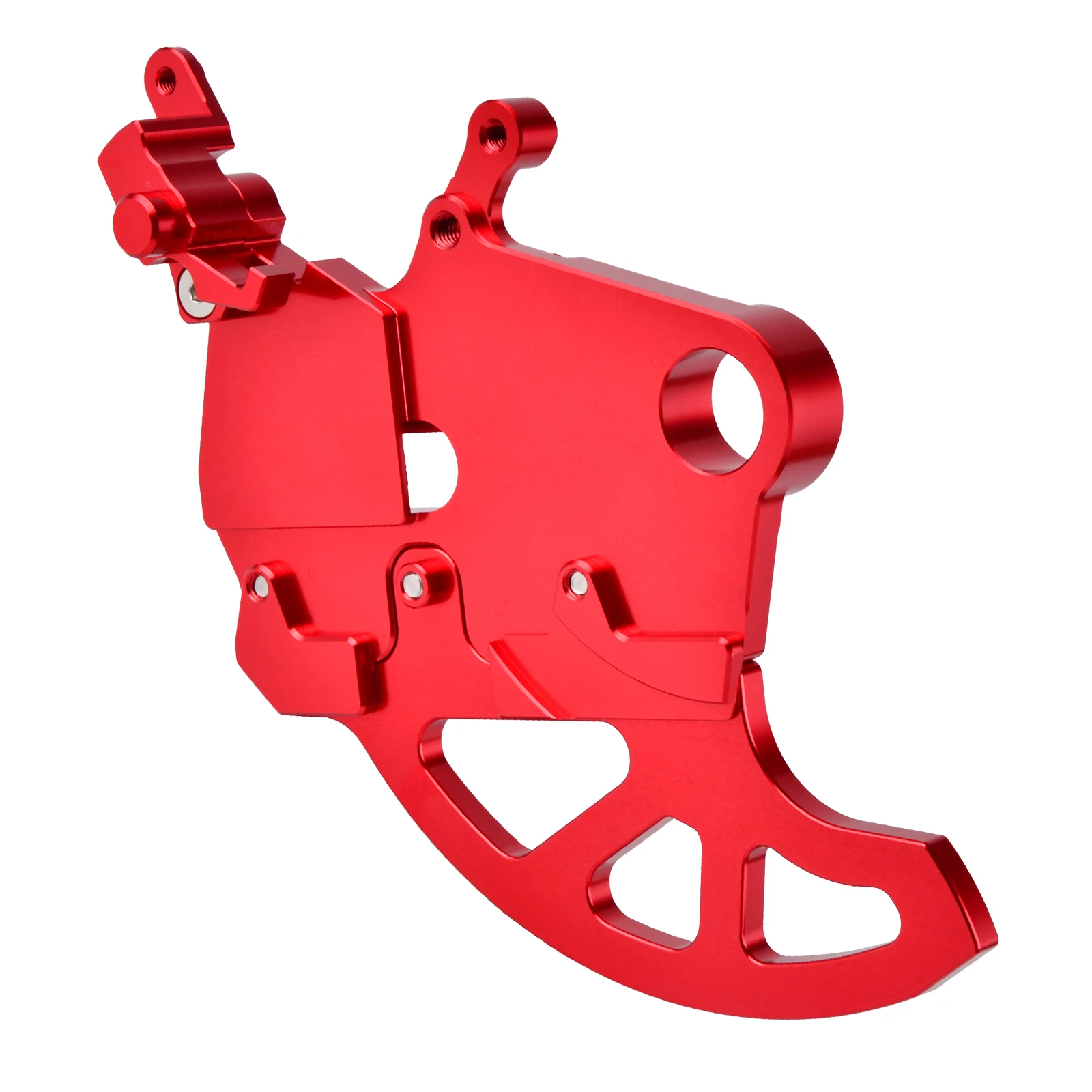 Алюминий защита заднего тормозного диска протектор для Honda CRF450X 2002-2013 CRF 250X 250R 450R 450X CR125R - Цвет: Красный