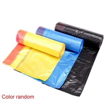 

1 Roll Disposable Portable Large Random Color Plastic Bag Rubbish Strong Garbage Bags Drawstring Trash Bag Wastebasket Bags 20L
