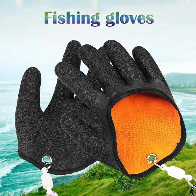 Single hand work gloves anti-slip catch fish latex gloves anti