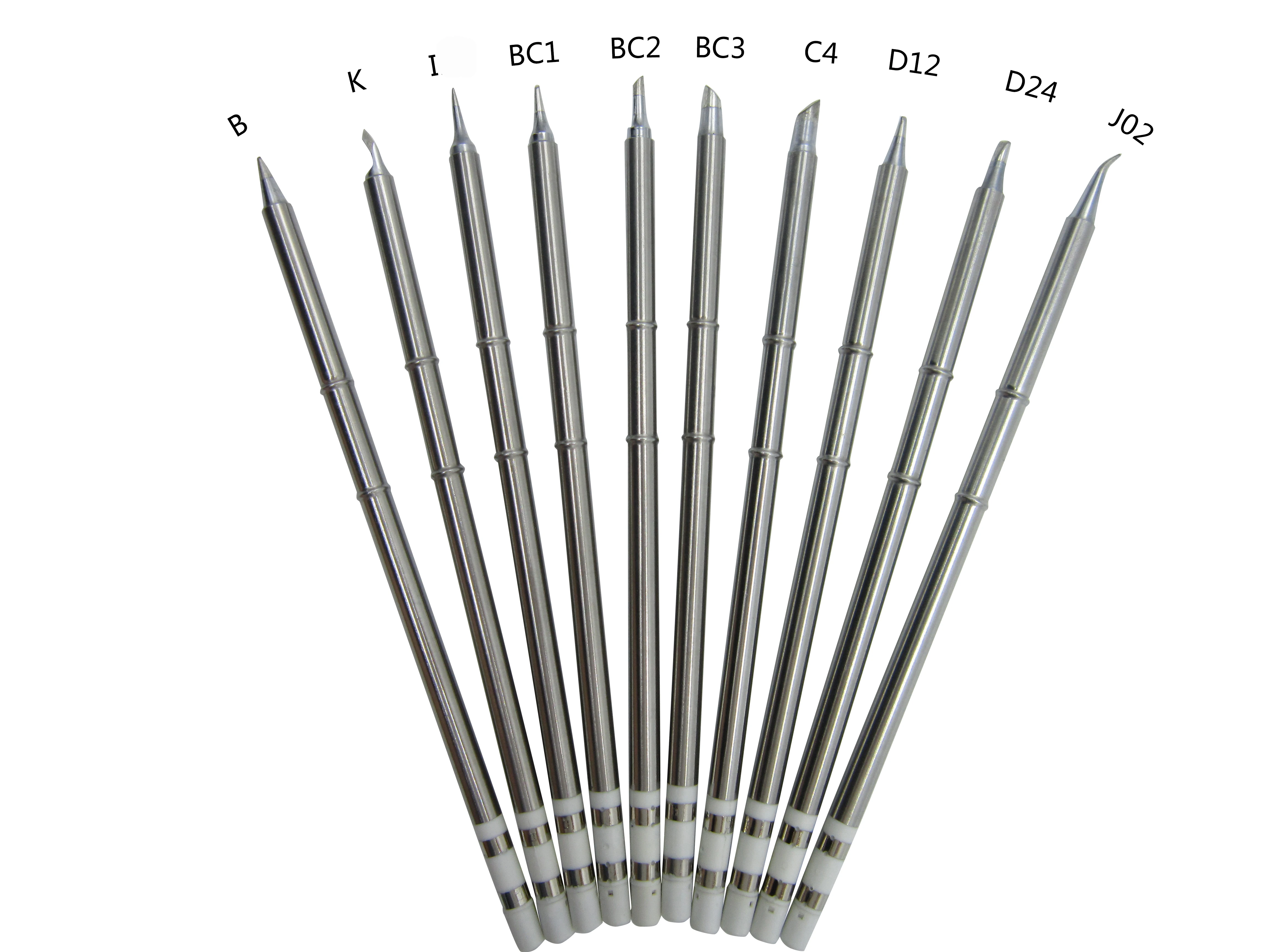

10 Pieces T12 Series Replacement Soldering Tips Fit Hakko FX-951 FX-950 FX-952 FX-9501 FM-2028 FM2027 Iron Handle Pencil Bit