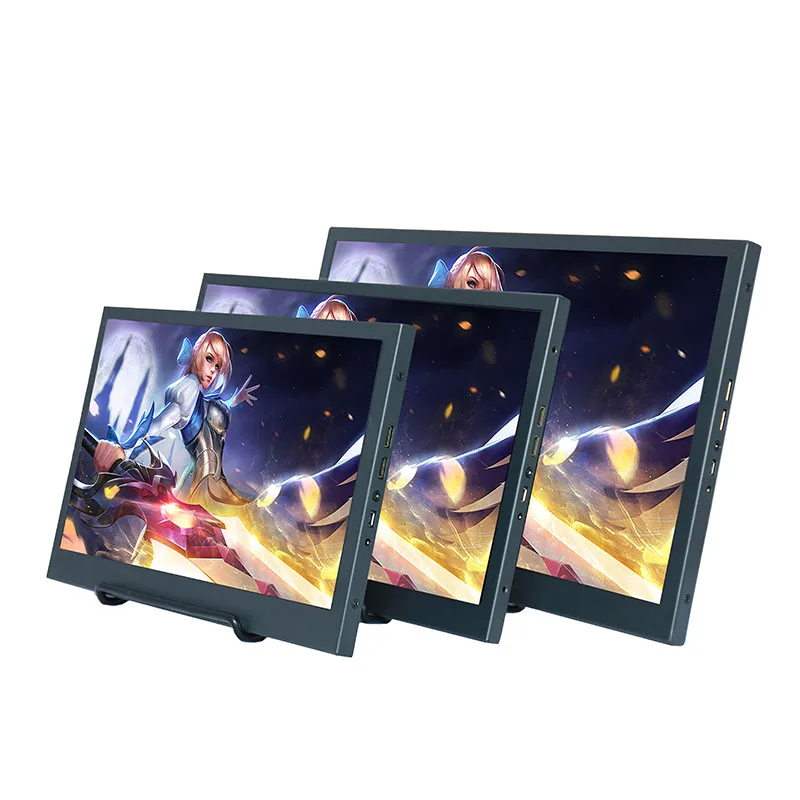 15.6 inch split portable touch screen monitor with battery for smartphone laptop and game consoles