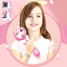 Máquina trenzadora de pelo automática para niñas, herramienta de peinado trenzada de bricolaje, con estilo, máquina trenzadora de giro, rodillo de tejido, juguetes de imitación para niños