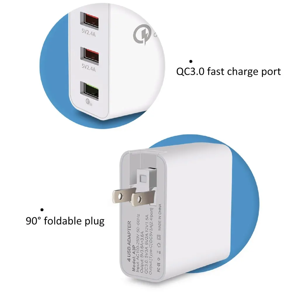 Многофункциональное быстрое зарядное устройство USB зарядка несколько 4 USB зарядная станция для телефона универсальное usb-хаб умное зарядное устройство