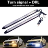 2pcs Auto Led DRL Daytime Running Light Strip With Yellow Turn Signal Lamp Car Headlight Sequential Flow Day Light 12V Universal ► Photo 2/6