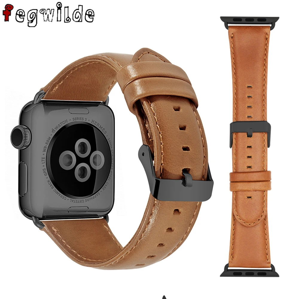 Ремешок для apple watch band 44 мм 40 мм масляный воск винтажный кожаный iwatch ремешок 42 мм 38 мм браслет ремешок для apple watch 5 4 3 2 1
