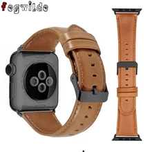 Ремешок для apple watch band 44 мм 40 мм масляный воск винтажный кожаный iwatch ремешок 42 мм 38 мм браслет ремешок для apple watch 5 4 3 2 1