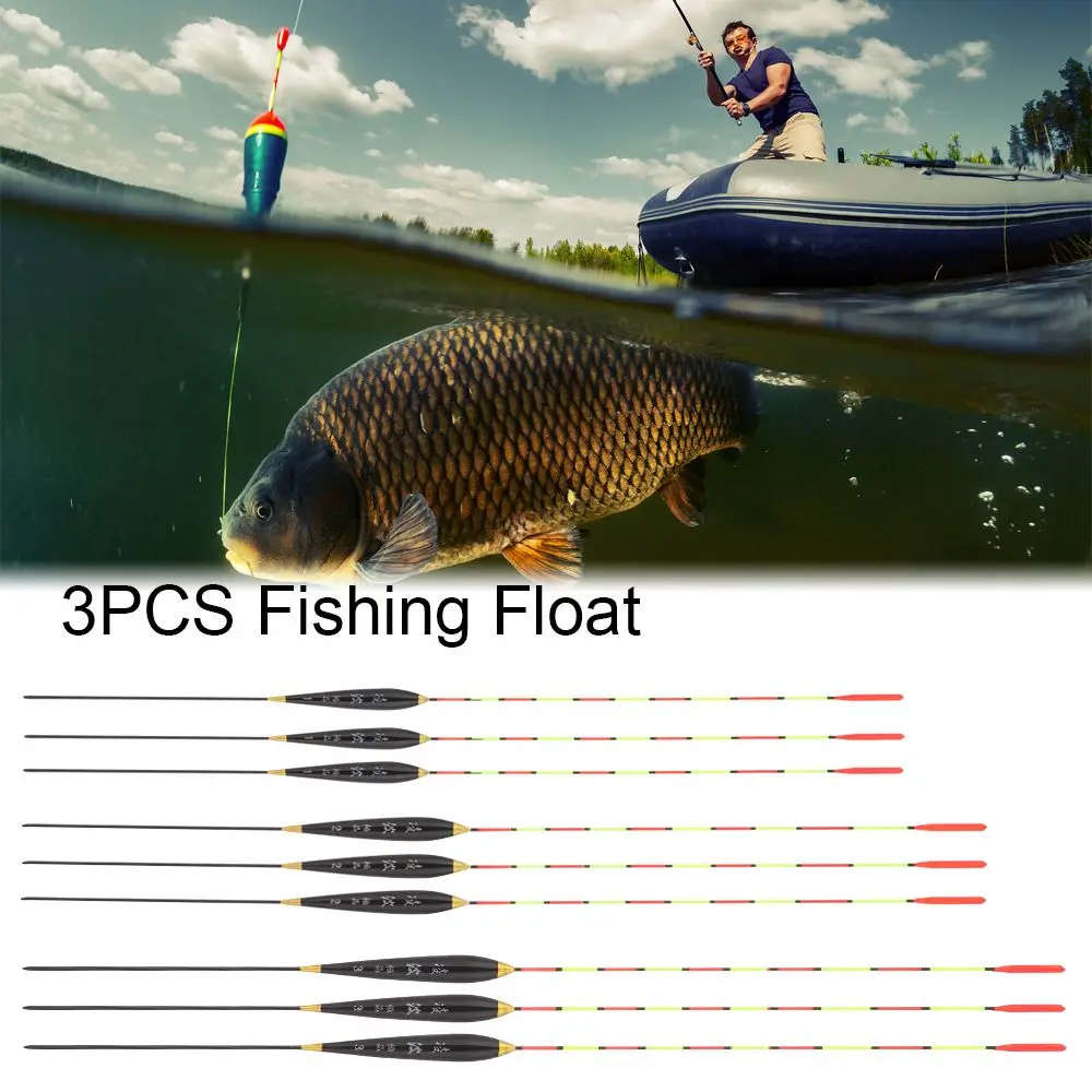 Fishing Float Wood Fluorescent High Sensitivity Bobber Luminous Float Marked Bold Fishing Light Accessories 3 PCs fishing float fishing floats fishing bobber fishing buoy