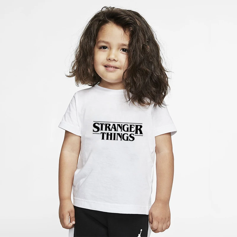 Хлопковые футболки для мальчиков и девочек с принтом «странные вещи» футболка из модала с круглым вырезом одежда для малышей Повседневная футболка с короткими рукавами - Цвет: 11