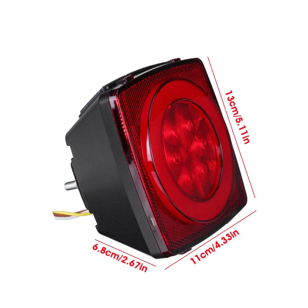 Пара прицеп для легковых автомобилей светодиодный задний светильник с гало кольца задний стоп-сигнал поворота лампы Водонепроницаемый для грузовика для автофургонов, лодка