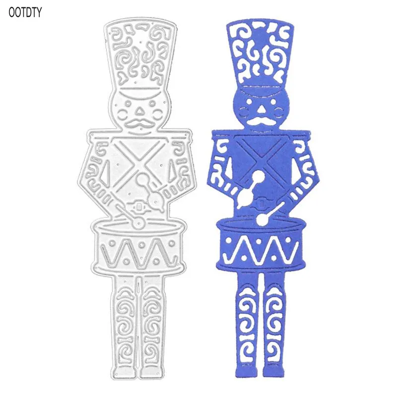 

OOTDTY DIY Drummer Cutting Dies Embossing Stencil Template for Scrapbooking Embossing Paper Card making