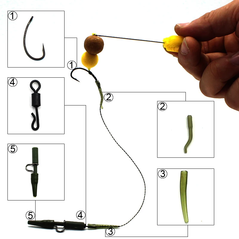 28 шт. аксессуары для ловли карпа коробка рыболовных снастей крючок тефлона Combo