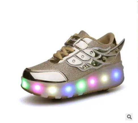 Светодиодный светильник Heelys; кроссовки с двумя колесами для мальчиков и девочек; повседневная обувь на роликах для девочек; Zapatillas Zapatos Con Ruedas - Color: Photo Color 14