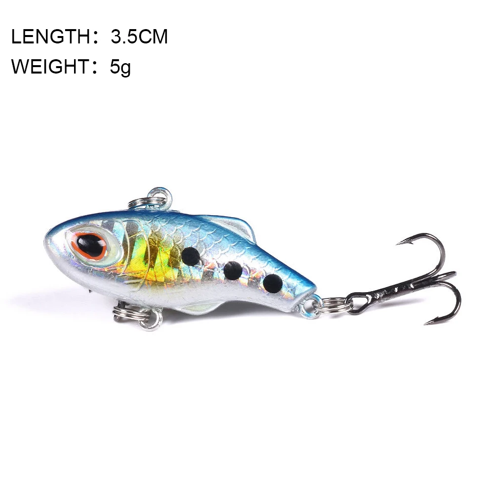 3.5cm Fishing Lure Sinking Mini Crankbait Vibration Artificial Hard Bait Winter Ice Fishing Wobbler Bass Fishing Tools Tackle