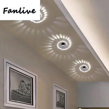 

20pcs Mounted Downlight 3W RGB ceiling lamp Wall Sconce for Art Gallery Decoration Balcony bedroom led Light Fixtures