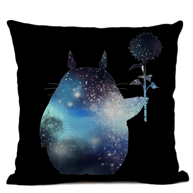 07 45x45CM С героями мультфильмов, с изображением героя мультфильма «Мой сосед Тоторо» в виде милого героя аниме Подушка Чехол квадрат крышки люка с изображением героя мультфильма «Мой сосед Подушка "Тоторо", декоративная наволочка на Capa De Almofadas 45x45 - Цвет: 07 45x45CM