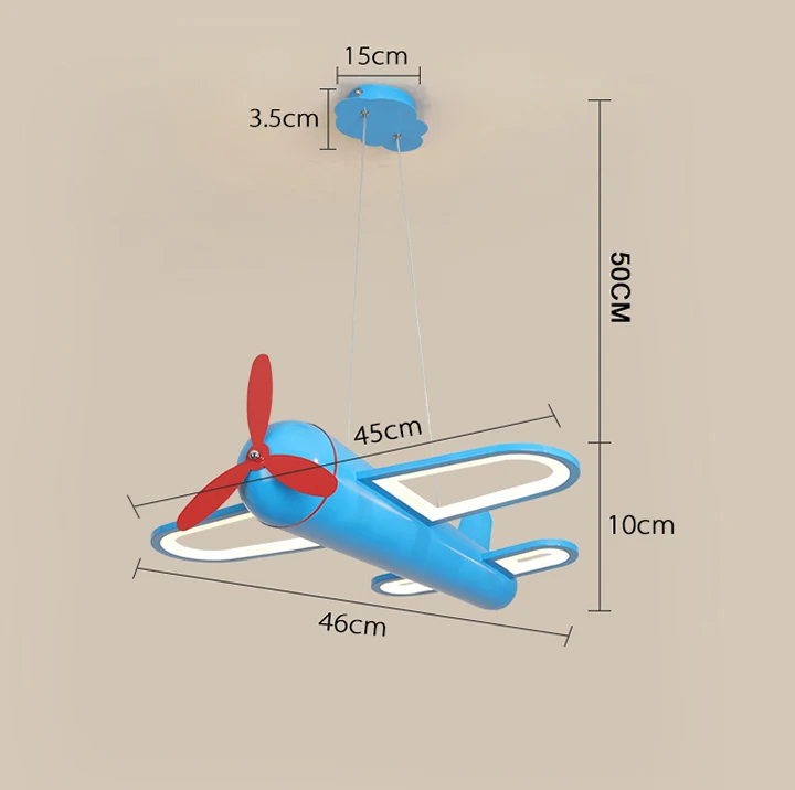 Творческий Fly Dream современные светодиодные подвесные светильники для столовой детская комната для комнаты мальчика домашняя декоративная подвеска лампа Fuxtures - Цвет корпуса: Blue 460x450mm